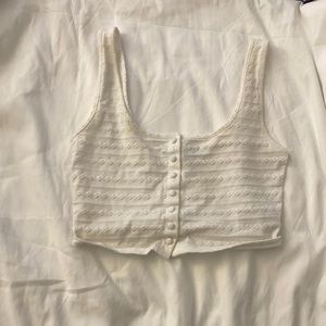A cute white crop top from forever 21